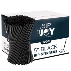 24802 - 5" BLACK SIP STIRRERS
