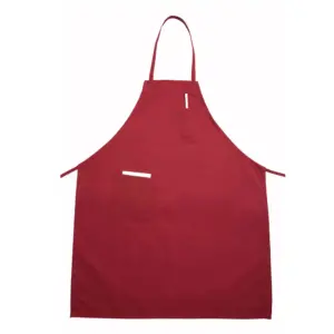 64022 - BURGUNDY BIB APRON
