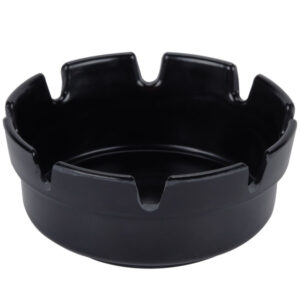 25396 - BLACK ASHTRAYS