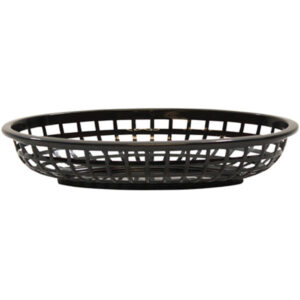 42226 - BLACK PLASTIC OVAL FOOD BASKET