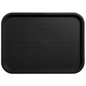 36378 - 12x16 BLACK PLASTIC FAST FOOD TRAY