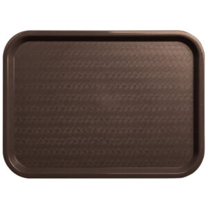 36384 - 12x16 BROWN PLASTIC FAST FOOD TRAY