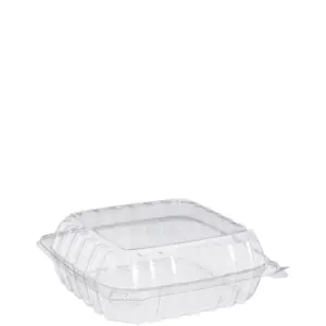 24362 - 8.3x8.3x3 CLEAR HINGED TO-GO CONTAINERS C90PST1