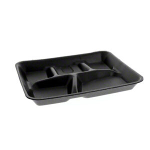 24314 - 5 COMPARTMENT BLACK FOAM TRAYS