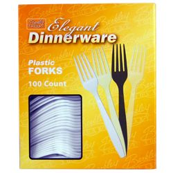20490 - HEAVY WHITE PLASTIC FORKS