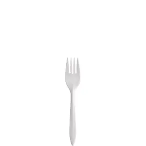 24742 - MEDIUM WHITE PLASTIC FORKS F6BW