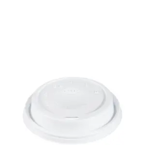 24248 - 12-24oz WHITE PLASTIC CAPPUCCINO LIDS 16EL