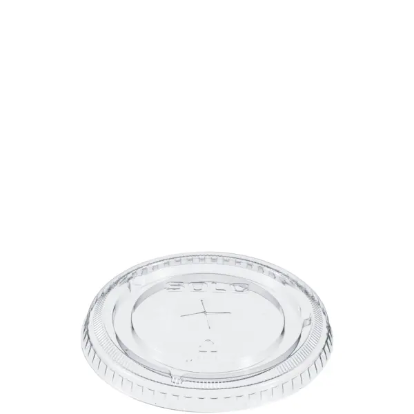 24261 - 5-20oz CLEAR PLASTIC STRAW SLOTTED LIDS 662TS