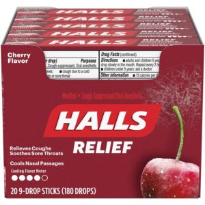34720 - HALLS CHERRY COUGH DROPS