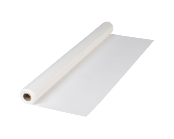 25292 - WHITE PLASTIC TABLECOVER