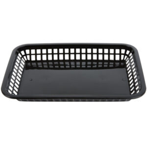 42234 - BLACK RECTANGULAR PLASTIC FOOD BASKET