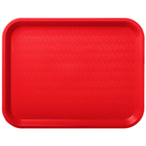 36362 - 10x14 RED PLASTIC FAST FOOD TRAY