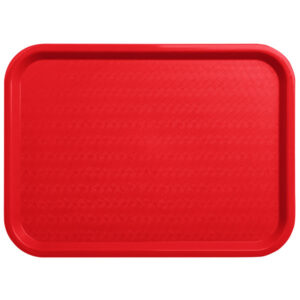 36396 - 12X16 RED PLASTIC FAST FOOD TRAY