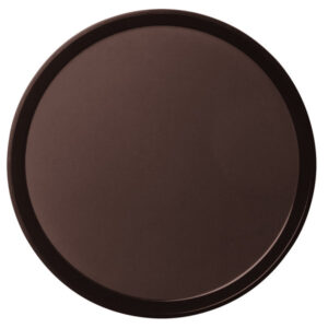 46920 - 14" ROUND TAN SERVING TRAY