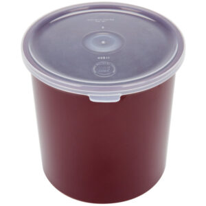 44122 - 1.2qt RED PLASTIC CROCK W/LID