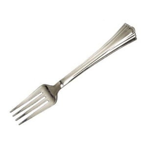 24782 - HEAVY SILVER PLASTIC FORKS