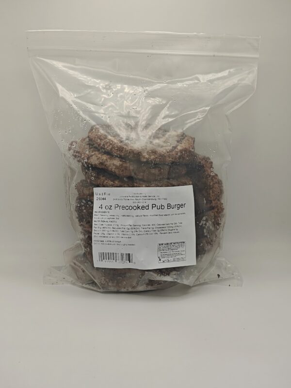 77070 - PRECOOKED PUB STEAKBURGERS