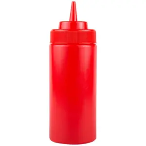 42292 - 12oz WIDE MOUTH RED SQUEEZE BOTTLE