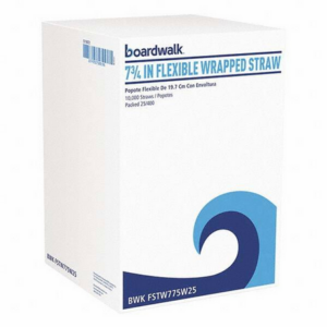 20780 - 7.75" WHITE FLEX WRAPPED STRAWS