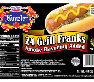 65422 - 8/1 GRILL HOT DOGS