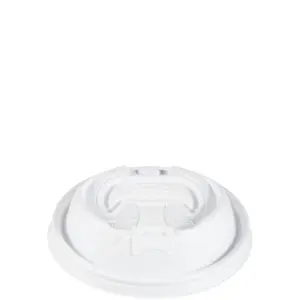 24092 - 12-24oz WHITE PLASTIC OPTIMA RECLOSABLE LIDS