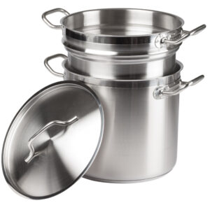 37190 - 20qt STAINLESS STEEL STEAMER/PASTA SET W/LID