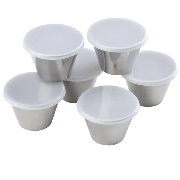 38680 - 3oz STAINLESS STEEL RAMEKINS W/LIDS