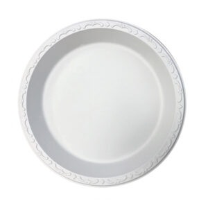 24640 - 9"POLYPRO IVORY PLATE-PEBBLED