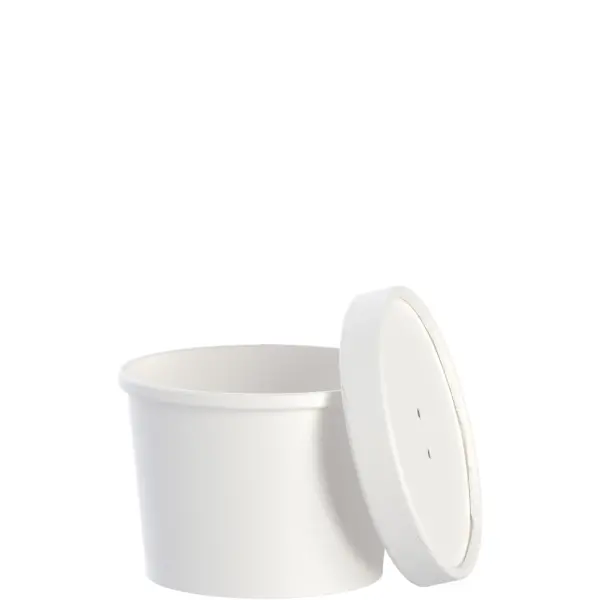 23202 - 12oz HOT/COLD PAPER CONTAINERS W/LIDS