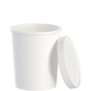 23206 - 32oz HOT/COLD PAPER CONTAINERS W/LIDS