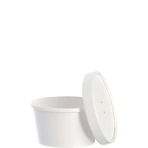 23200 - 8oz HOT/COLD PAPER CONTAINERS W/LIDS