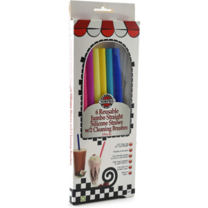 47036 - REUSABLE JUMBO SILICONE STRAWS