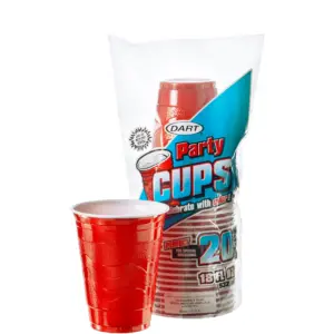 20240 - 18GR20 18oz RED PLASTIC CUP