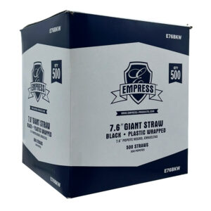 20774 - 7.6" GIANT BLACK STRAWS WRAPPED